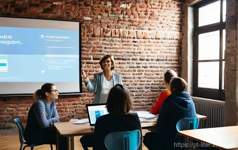 문해교육사와 학습 목표 성공 사례 - **Prompt 1: The Ageless Learner in Lisbon**
    A vibrant, realistic image of a diverse group of Por...