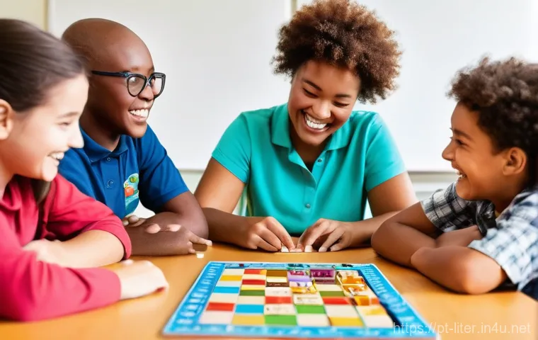 문해교육사로서의 긍정적인 마인드 - A close-up, warm-toned shot of a kind, empathetic female literacy educator (in her 40s-50s) gently g...