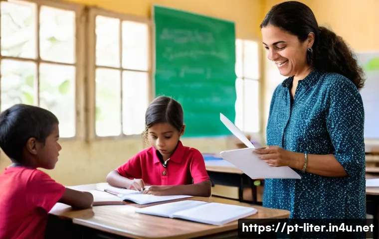 문해교육사와 비문해 학습자 성공 사례 - **Prompt:** A heartwarming scene in a vibrant adult literacy classroom in a Brazilian community cent...