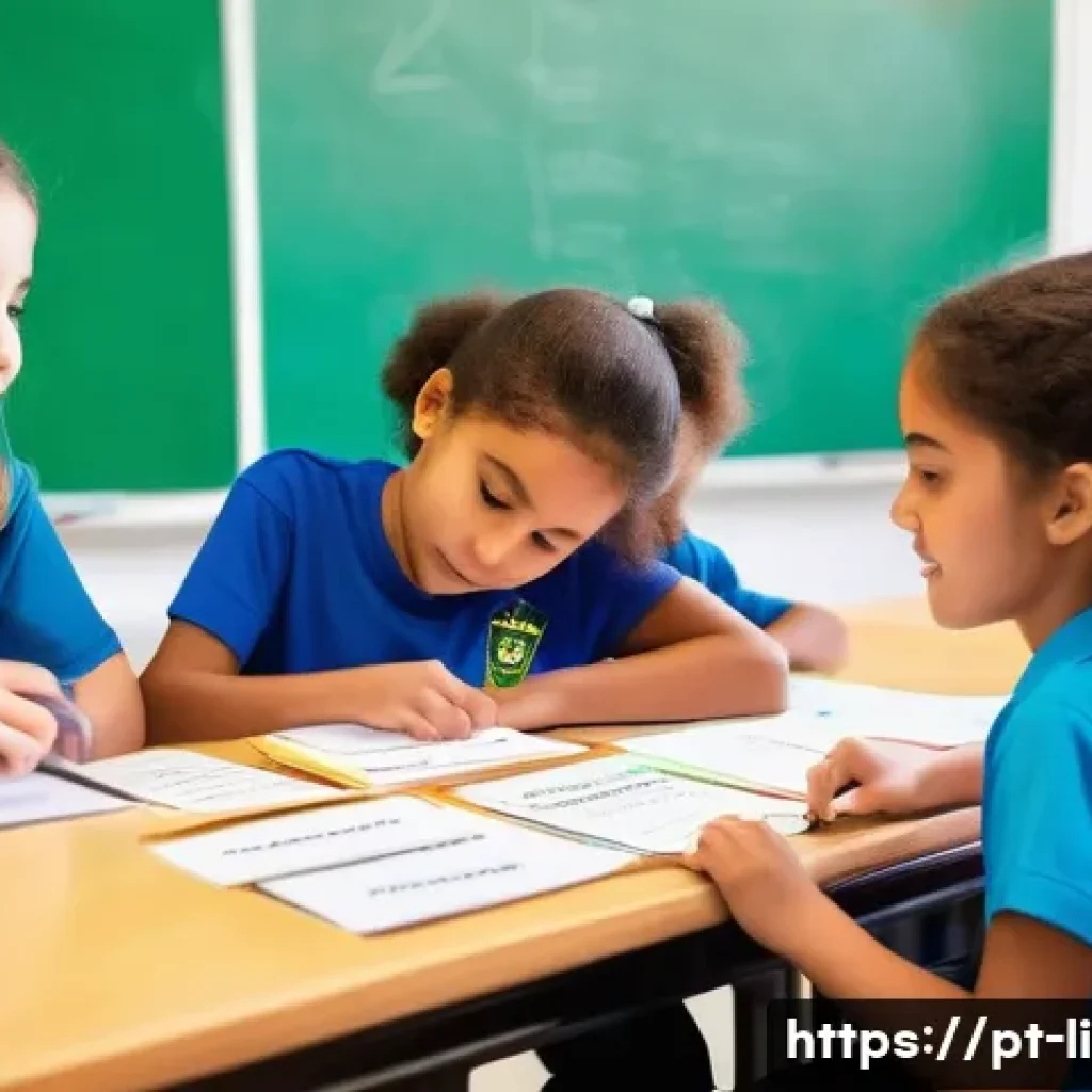 문해교육사로서의 학습 기술 적용 - **Prompt:** A vibrant and inclusive classroom in a Portuguese-speaking country (e.g., Brazil or Port...