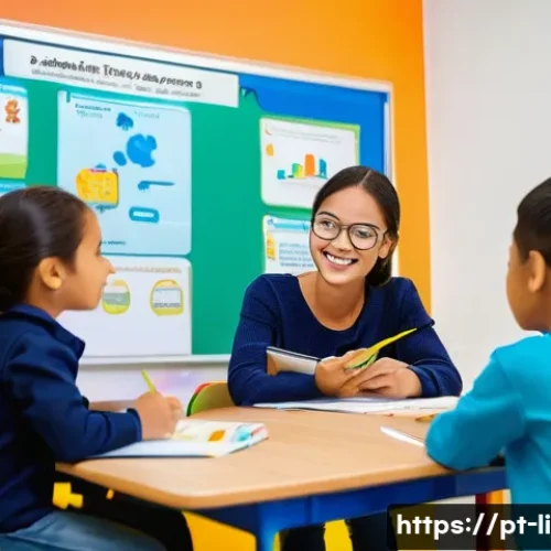 Home 33 문해교육사 경력관리 전략 - **Prompt 1: Digital Literacy in a Modern Classroom**
An inspiring female literacy educator, aged...