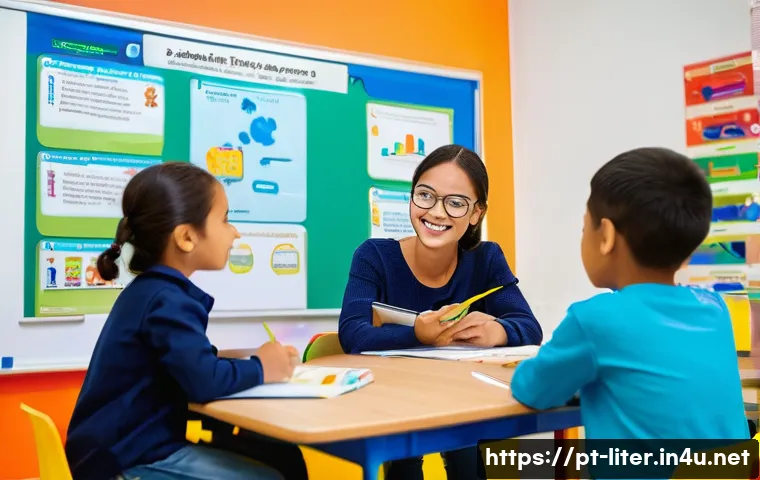 문해교육사 경력관리 전략 - **Prompt 1: Digital Literacy in a Modern Classroom**
An inspiring female literacy educator, aged...