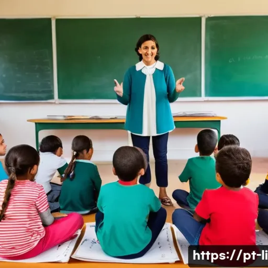 문해교육사 필수 교육 스킬 - **Prompt:** A heartwarming scene in a traditional Portuguese classroom, bathed in soft, natural ligh...