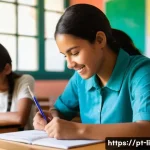 Home 18 문해교육사와 필수 학습 관리 사례 - **Prompt:** A vibrant and welcoming adult literacy classroom bathed in warm, natural sunlight. A div...