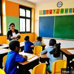 문해교육사 직무 만족도 향상 팁 - A vibrant classroom scene in Brazil showing diverse early literacy educators actively engaged in cho...